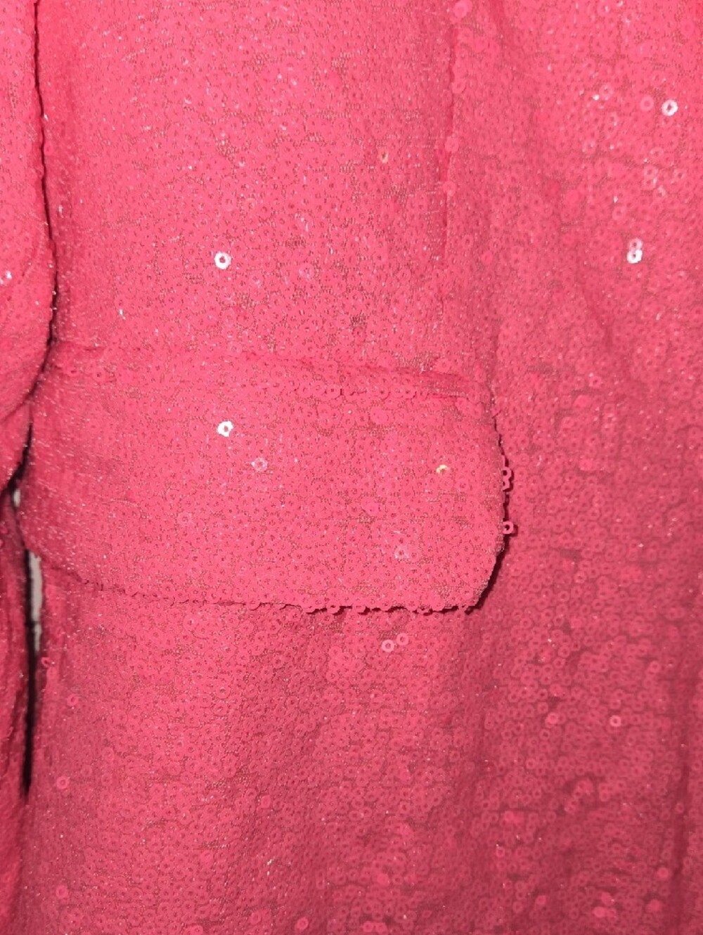 NWT BiBi Pink Sequin Bouclé Blazer sz XL - Picture 3 of 5